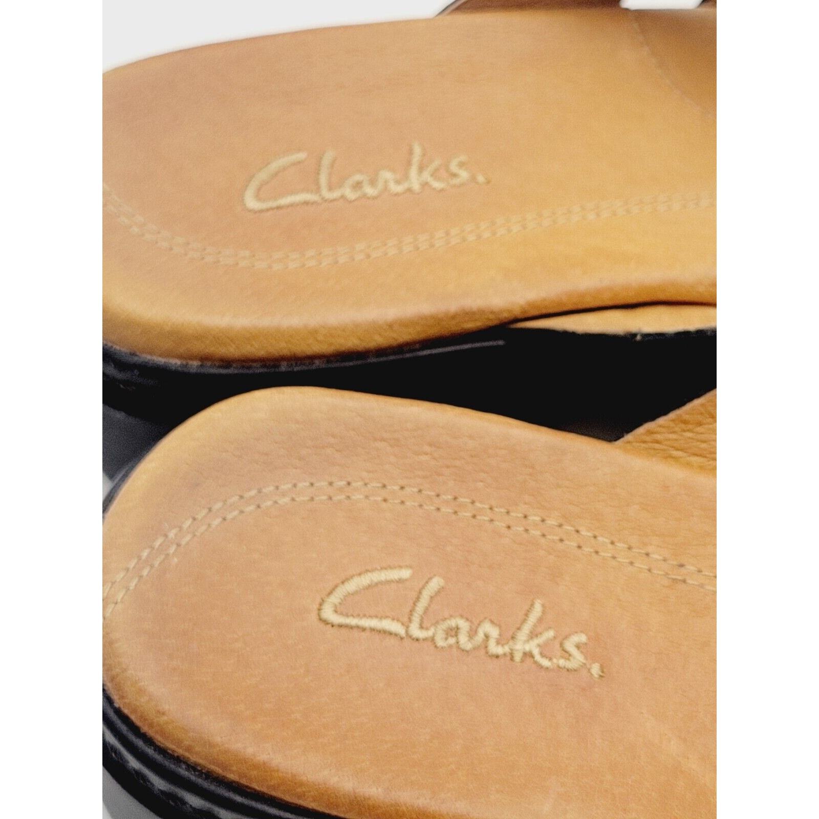 Clarks Collection Sandals Leather Womens #79564 Black Woven Sz 8.5 M Comfort Item image 9