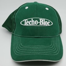 TECHO-BLOC GREEN MESH &quot;TRUCKER&quot; STYLE HAT WITH ADJUSTABLE STRAP - £7.41 GBP