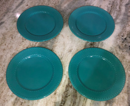 Dessert Snack Appetizer 7 1/2&quot;Turquoise Plates-Set Of 4 Royal Norfolk-NE... - £47.38 GBP