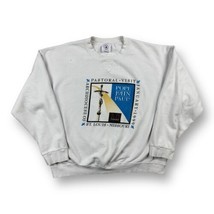 Vintage 1999 Pope John Paul II St Louis White Sweatshirt Adult Size XL - £15.85 GBP