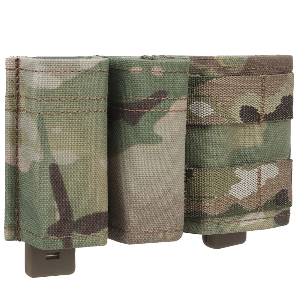 Tactifans 5.56 9mm 1+2 Side BY Side KYWI Shorty Magazine Pouch Fast MOLLE AR15 M - £143.31 GBP