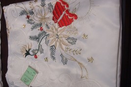 Christmas Tablecloth Jin Xiu 66&quot;x125&quot; Rectangular Off Compatible with Wh... - $1,177.13 MXN