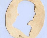Oval Hollow Cut Silhouette of a Man 1800&#39;s - £52.24 GBP