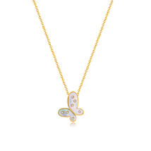 High-Grade Light Luxury Butterfly Titanium Steel Necklace Women's Jewelry Simple - £10.35 GBP