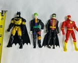Lot Of 4 - 4” DC Spin Master Action Figures The Joker Robin The Flash - £11.96 GBP
