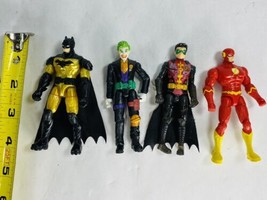 Lot Of 4 - 4” DC Spin Master Action Figures The Joker Robin The Flash - £11.73 GBP