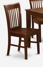 Set Of 4 Norfolk Dinette Kitchen Dining Chairs W/ Plain Wood Seat In Mahogany - £375.68 GBP