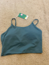 Halara crop bra tank  Forrest green medium M new with tags - £18.58 GBP