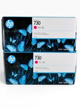 Lot Of 2 HP 730 300-ml Magenta DesignJet Ink Cartridge P2V69A EXP: 08/27... - $291.65