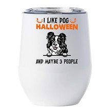 Border Collie Halloween Wine Glass Tumbler 12oz With Lid Gift for Dog Lover - I  - £18.16 GBP