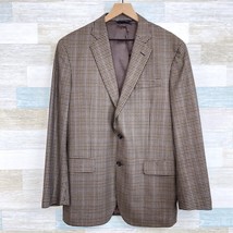 Brooks Brothers 1818 SaxXon Madison Sport Coat Brown Plaid Wool USA Mens... - £237.40 GBP
