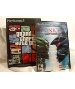 Lot of 2 Playstation 2 Games:  Bionicle &amp; Grand Theft Auto III - £15.57 GBP