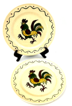 Metlox Poppytrail California Provincial Red Green Rooster Dinner Plate 10&quot; Set/2 - £23.34 GBP