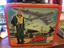 1959 Steve Canyon Fighter Pilot Lunchbox Thermos Strategic Air Command Alladin - £113.07 GBP
