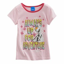 Disney Frozen Olaf Girl T-Shirt Always Up For Adventure Size 6 NWT - £8.30 GBP