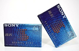 Sony Type 1 Normal Bias Hi Fi Blank Cassette Tape (60 Mins) 2 Pack - New/Sealed - £5.10 GBP