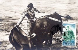 Bullfighting Stamped Postcard Poster #12 Canvas Art Poster 16&quot;x 24&quot; - $28.99