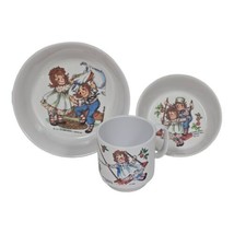 Oneida Ware Vtg Raggedy Ann &amp; Andy Dishes Trio Classic Bobbs-Merrill Bowls &amp; Cup - $19.94