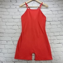 Wild Fable Athletic Jumpsuit Womens XXL Red Stretch Shorts Ribbed Bodysu... - £15.77 GBP