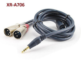 6Ft 3.5Mm Stereo Male To Dual Xlr Mono Male Left/Right Audio Cable, Xr-A706 - £28.72 GBP