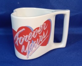 Vtg 1980s Avon Coffee Mug Heart Shaped Forever Yours Love Cup Valentines... - $25.23