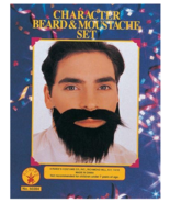 RUBIE&#39;S SELF ADHESIVE BLACK MUSTACHE &amp; BEARD HALLOWEEN COSTUME ACCESSORY... - $12.75