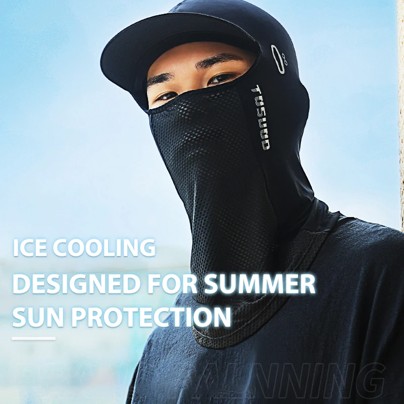 Sporting 1PC Outdoor Ice Silk Sunscreen Headgear Balaclava Motorcycle Full Face  - £23.43 GBP