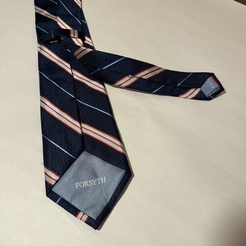 Vintage FORSYTH of Canada Men's Handmade 100% Silk Necktie Striped Necktie Item image 3