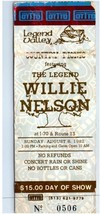 Willie Nelson Ticket Stumpf August 8 1982 Thornville Ohio - £32.15 GBP