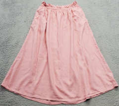 A New Day A Line Skirt Womens Medium Pink Pleated Pockets Smock Waist Pu... - $18.49