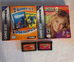 Nintendo Game Boy Advance Lot of 2: Monsters Inc Finding Nemo, Lizzie Mc... - $9.74