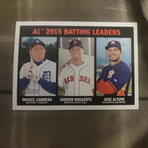 2016 Topps Heritage #239 AL 2015 Batting Leaders Cabrera / Bogaerts /  A... - $1.97