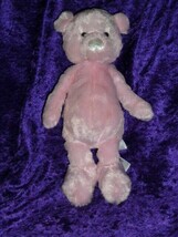 Animal Adventure 2012 Stuffed Plush Pink Teddy Bear Satin Nose Feet Beans Small - £63.30 GBP