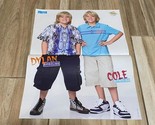 Dylan Sprouse Cole Sprouse teen magazine poster clipping Bravo shorts twins - £5.46 GBP