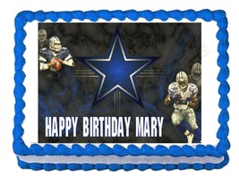 Dallas Cowboys Football Edible Cake Image Cake Topper - $9.99+