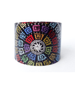 Black Rainbow Aztec Mayan Sun Cuff Bracelet Adjust fashion pride vintage... - £5.11 GBP
