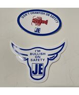 vintage Stickers JE company Safety Bull &amp; crawfish  - $10.14 CAD