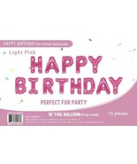 16&quot; Light Pink Foil Balloons Happy Birthday Banner Decoration Events Party - $289.29 MXN