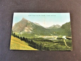 Banff Village and Mounts Rundle, Tunnel, Goat - Alberta, Canada-1928 Postcard. - £11.31 GBP