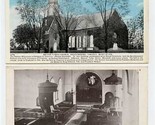 2 Bruton Parish Church Postcards Williamsburg Virginia H D Cole  - £14.01 GBP