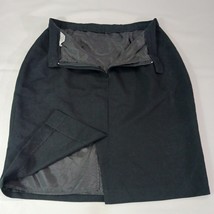 Vintage Michele Petite Women's Black Rear Zipper & Slit Pull-On Skirt Waist 30" image 12