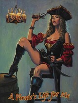 Scarlet Wench, A Pirate's Life for Me Metal Sign - $39.55