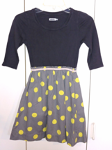 JOHNNIE b GIRL&#39;S 3/4-SLEEVE COTTON DRESS-9/10Y-BARELY WORN-KNIT TOP-POLK... - $8.00 CAD
