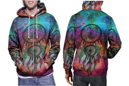 Galaxy Nebula Dream Catcher    Mens Graphic Zip Up Hooded Hoodie - £27.79 GBP+