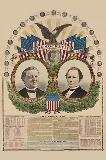 National Democratic chart, 1876--For president, Samuel J. Tilden, for vi... - $19.97