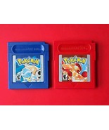 Game Boy Pokemon Blue Red Nintendo GB Original Lot 2 Games Authentic Sav... - $3,688.21 MXN