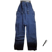 VTG DICKIE&#39;S Blue Bib Overalls 8394NB 38X34 NOS Button Fly - $94.00