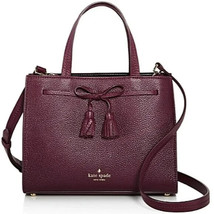 Kate Spade Ny Hayes Blackberry Leather Bow Small Satchel Crossbody Bagnwt! - £160.76 GBP