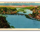 Birds Eye View Harpers Ferry West Virginia WV UNP Unused Linen Postcard V12 - £3.85 GBP