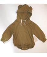 Wild + Rae Brown Teddy Bear Hoodie Romper One Piece Size 24M NWT - $550.93 MXN